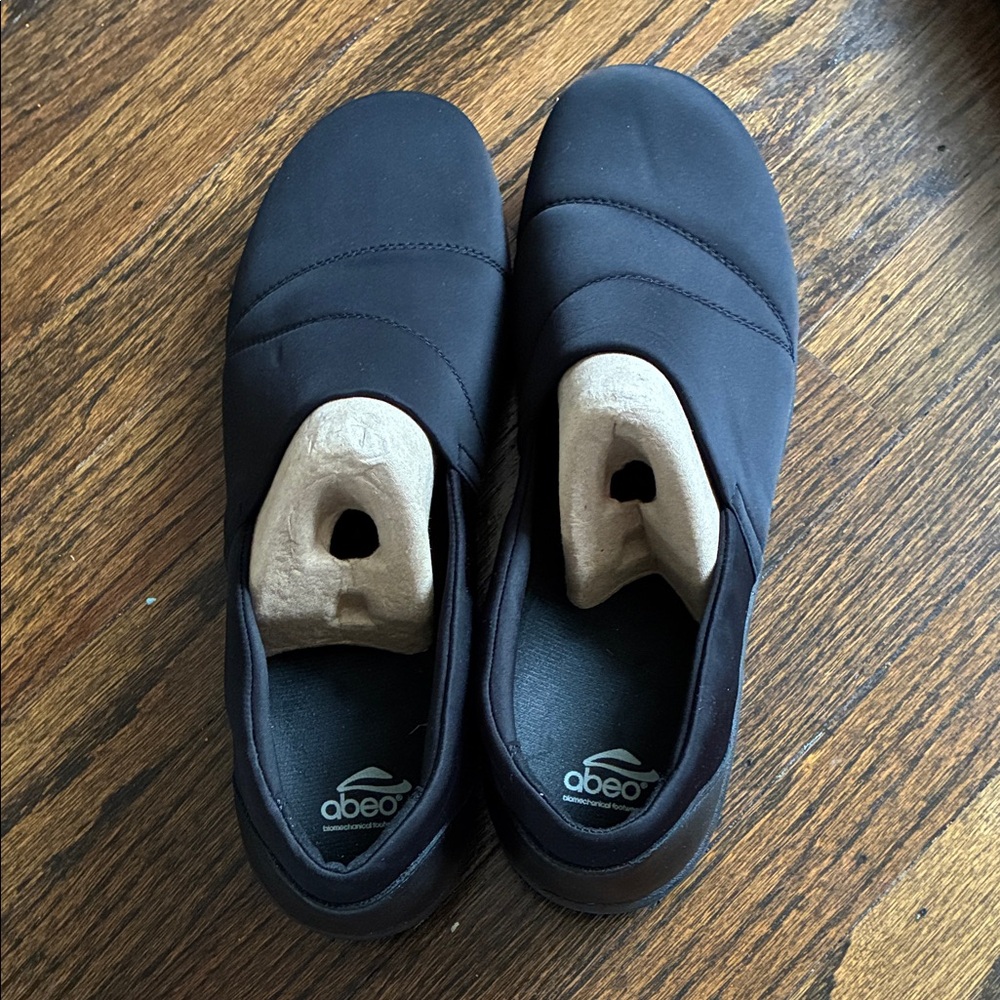 Abeo Black Slip-On Loafers for Men